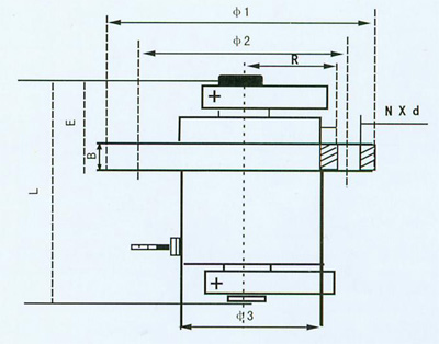 T05立式振動(dòng)電機(jī)安裝尺寸圖